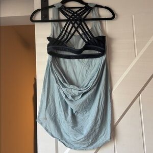 Strappy Blue Athletic Tank Top Lululemon